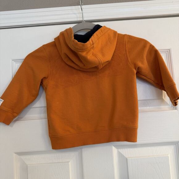Janie And Jack Jacket Sz 18-24 Months Orange Full Zip Hoodie Play Condition - Picture 4 of 12